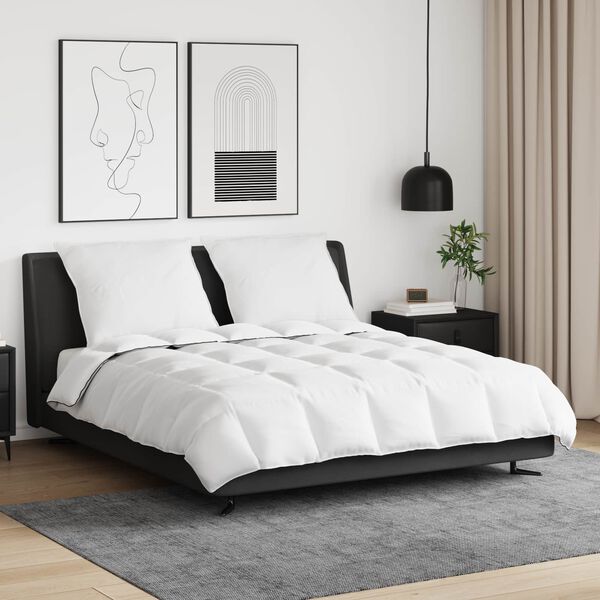 vidaXL Duvet d'hiver avec oreiller 3 pcs Blanc Plume de canard