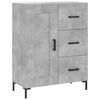 vidaXL Buffet haut Gris béton 69,5x34x180 cm Bois d'ingénierie