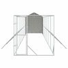 vidaXL Chenil d'ext&eacute;rieur pour chiens avec toit argent&eacute; 2x14x2,5 m