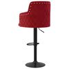 vidaXL Tabourets de bar lot de 2 rouge bordeaux velours