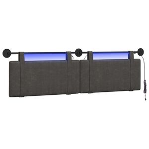 vidaXL T&ecirc;te de lit suspendue Noir PU antique