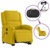 vidaXL Fauteuil inclinable de massage &eacute;lectrique jaune velours