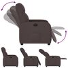 vidaXL Fauteuil inclinable &eacute;lectrique Marron fonc&eacute; Tissu