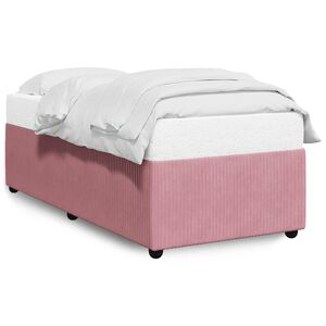 vidaXL Cadre de lit sans matelas rose 90x200 cm velours