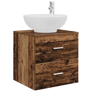 vidaXL Vanit&eacute; de lavabo mural Bois ancien 49,5 x 44,5 x 66,5 cm