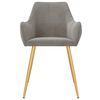 vidaXL Chaises &agrave; manger lot de 6 gris clair velours