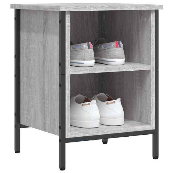 vidaXL Armoire à chaussures sonoma gris 38x35x50 cm bois d'ingénierie