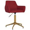 vidaXL Chaises pivotantes &agrave; manger lot de 2 Rouge bordeaux Velours