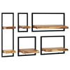vidaXL Set d'&eacute;tag&egrave;res murales 5 pcs Bois d'acacia massif et acier
