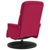 vidaXL Fauteuil inclinable avec repose-pied rouge bordeaux velours