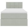 vidaXL Lit de Rangement avec matelas Gris clair 90 x 190 cm Velours