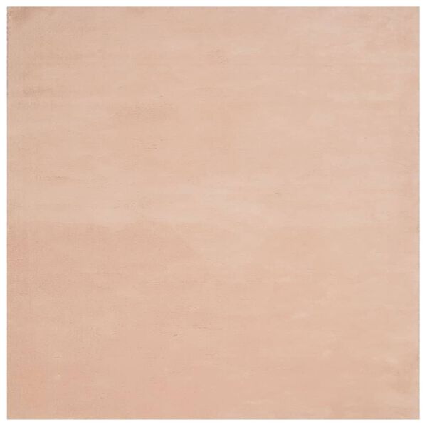 vidaXL Tapis HUARTE &agrave; poils courts doux lavable rouge clair 160x160 cm