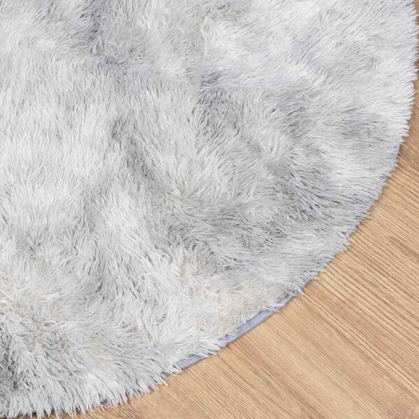 vidaXL Tapis Shaggy à poils longs NAVARRA gris argenté 100x100 cm