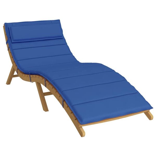 vidaXL Coussin de chaise longue bleu royal 180x60x4 cm tissu oxford
