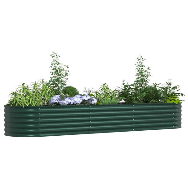vidaXL Jardinière surélevée Vert 320 x 80 x 44 cm Acier