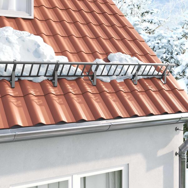 vidaXL Support de Garde Neige 6 pcs Anthracite 29,5 x 3 x 34,5 cm