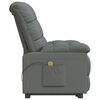 vidaXL Fauteuil de massage Gris foncé Tissu