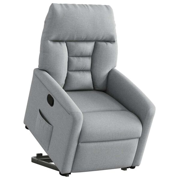 vidaXL Fauteuil inclinable Gris clair Tissu