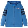 Sweatshirt &agrave; capuche fermeture &eacute;clair enfants bleu 116
