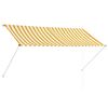 vidaXL Auvent r&eacute;tractable 250x150 cm Jaune et blanc