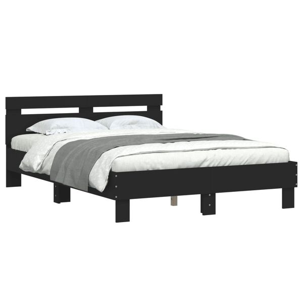 vidaXL Cadre de lit sans matelas noir 120x190 cm