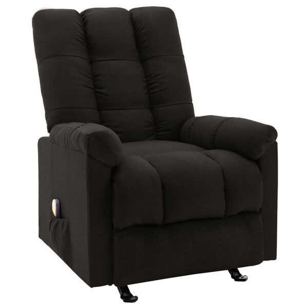 vidaXL Fauteuil de massage inclinable Noir Tissu