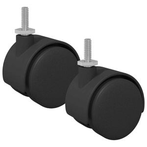 vidaXL Roulettes 2 pi&egrave;ces Noir 40,1 x 37,8 mm PP et Fer