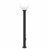 vidaXL Borne lumineuse avec sortie 120 cm Noir IP44