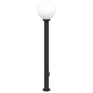 vidaXL Borne lumineuse avec sortie 120 cm Noir IP44