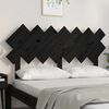 vidaXL T&ecirc;te de lit Noir 141x3x80,5 cm Bois massif de pin