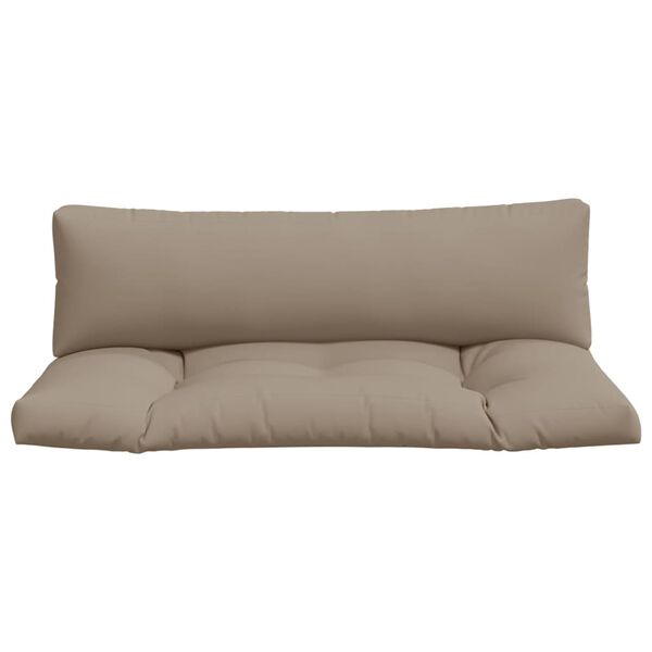 vidaXL Coussins de palette lot de 2 taupe tissu