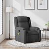 vidaXL Fauteuil inclinable de massage gris fonc&eacute; tissu