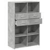 vidaXL Buffet haut gris b&eacute;ton 80x42,5x124 cm bois d'ing&eacute;nierie