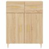 vidaXL Buffet haut Ch&ecirc;ne sonoma 69,5x34x180 cm Bois d'ing&eacute;nierie