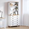 vidaXL Hutch ASKIM Blanc 91 x 40 x 200,5 cm Bois de pin massif