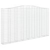 vidaXL Paniers &agrave; gabions arqu&eacute;s 3 pcs 400x30x220/240 cm Fer galvanis&eacute;