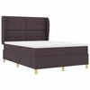 vidaXL Lit &agrave; ressorts avec matelas gris fonc&eacute; 90x190 cm Marron fonc&eacute;