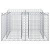vidaXL Lit sur&eacute;lev&eacute; gabion Argent&eacute; 100 x 100 x 60 cm Acier galvanis&eacute;