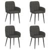 vidaXL Chaises de salle &agrave; manger 4 pc Simili cuir Noir 57 x 50 x 85 cm