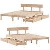 vidaXL Cadre de lit sans matelas 140x190 cm bois de pin massif