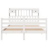 vidaXL Lit bibliothèque sans matelas blanc 150x200 cm bois pin massif