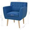 vidaXL Fauteuil bleu tissu