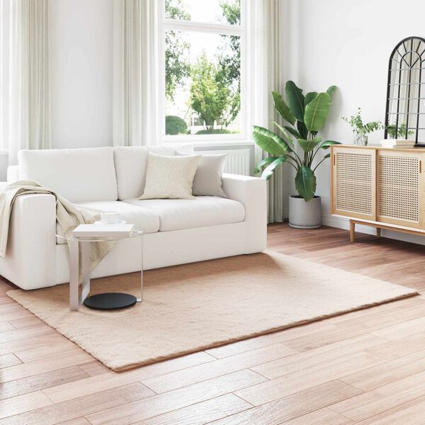 vidaXL Tapis en Fourrure Synth&eacute;tique de Lapin Olite Taupe 160 x 230 cm