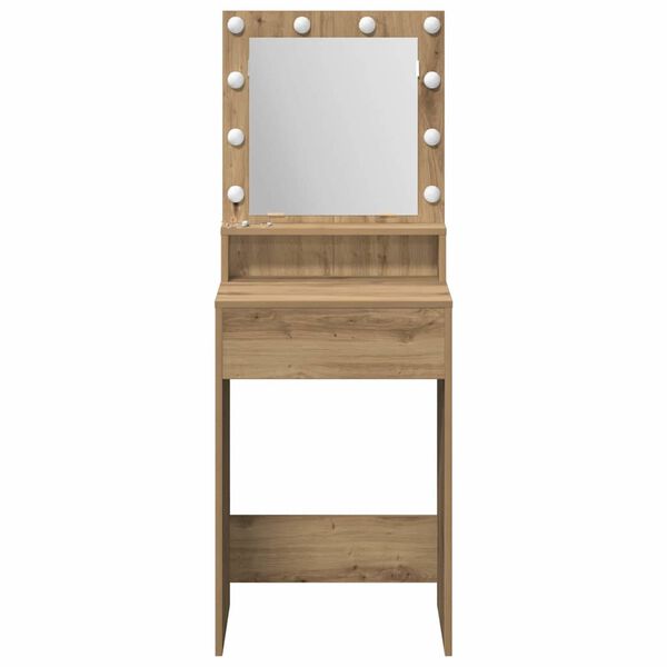 vidaXL Table de Toilette avec étagère Chêne artisanal 50 x 41 x 135 cm