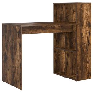 vidaXL Bureau Ch&ecirc;ne fum&eacute; 108 x 55 x 103.5 cm Bois d'ing&eacute;nierie