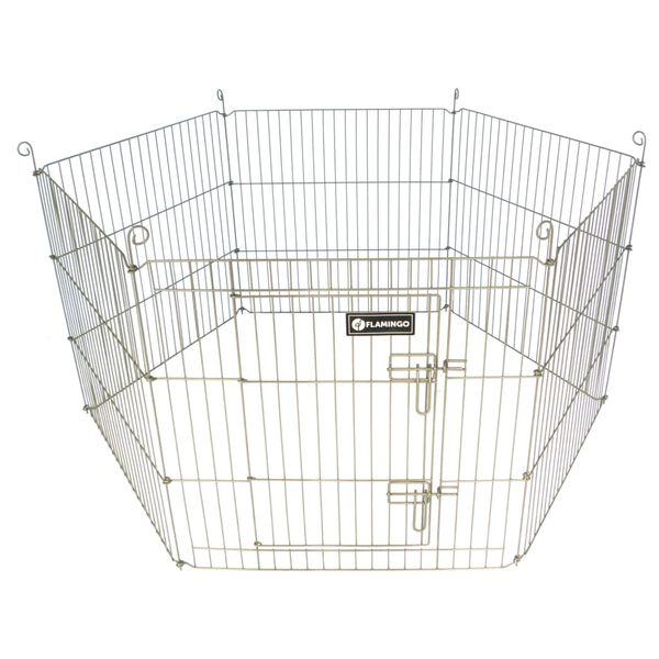 FLAMINGO Aire de jeu pour lapins 6 pcs Hexagon 120x60 cm Taupe