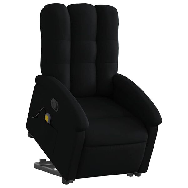 vidaXL Fauteuil de massage inclinable Noir Tissu