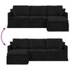 vidaXL Canap&eacute; Noir 198 x 134 x 80 cm Velours