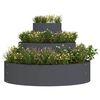 vidaXL Cache-pot de jardin Anthracite 90 x 90 x 20 cm