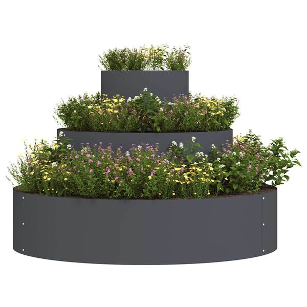 vidaXL Cache-pot de jardin Anthracite 90 x 90 x 20 cm